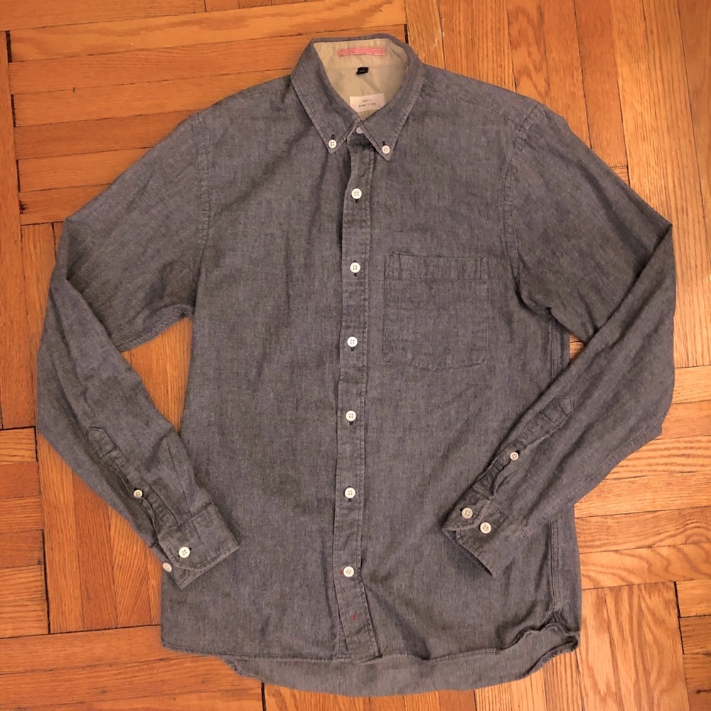 Apolis Indigo Flannel - Button Down - XS
